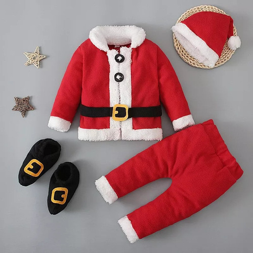 Disfraz De Papá Noel De Navidad Para Niñas Y Chico, Disfraz