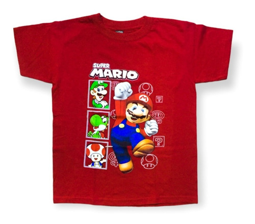 Camisetas Estampada Niño Super Mario Bros