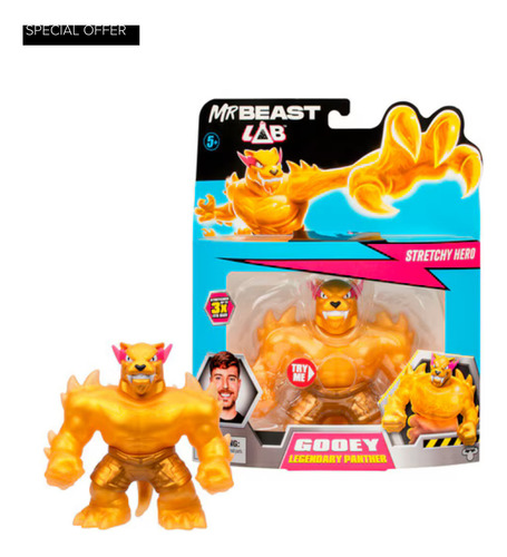 Mrbeast Lab Heroes Of Goo Jit Zufigura De Acción De Panther