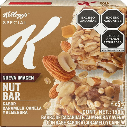 3 Pzs Kelloggs Barras De Cereal Caramelo Y Almendras Special