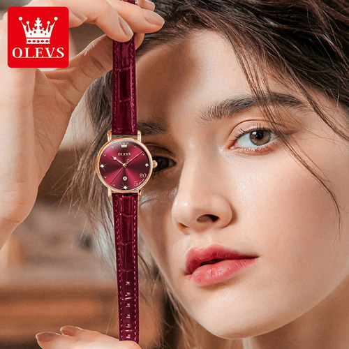 Reloj De Cuarzo Simple Olevs Calendar Diamond