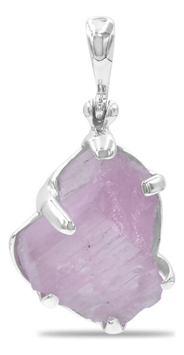 Dije Con Puntas De Cristal De Kunzita En Plata