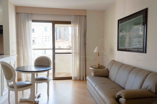Imagem 3 de 15 de Flat P/ Locação Nos Jardins ? Paulista Wall Street Mobiliado Com 1x Dormitório 48m² E Serviços. - Sf23977