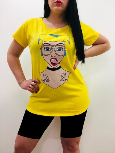 Remeron De Mujer Remera Larga De Dama Con Personajes Disney