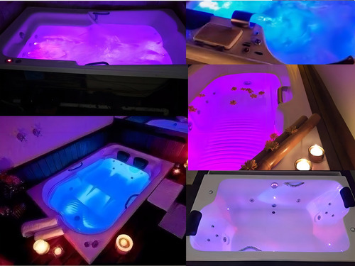 3 Pontos Iluminacao Banheira Spot Led Cromoterapia Sanspray Cor Cinza