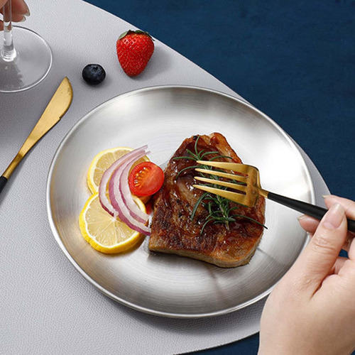 Bandeja De Almacenamiento De Vajilla De Placa De Acero