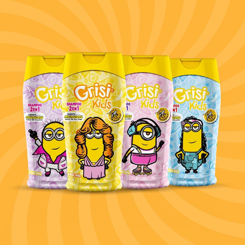Shampoo Kids 2 En 1 Mi Villano Favorito 300ml Grisi