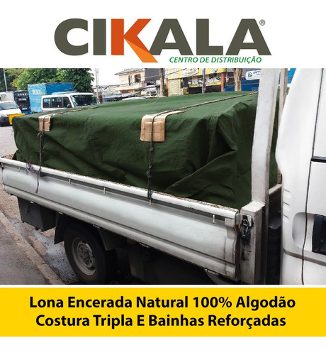 Encerado Lona Algodão Fio 8 Alcatroada 12x8 Mts