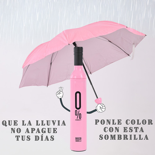 Paraguas Sombrilla Portatil Bolsillo Uv Sol Lluvia Botella