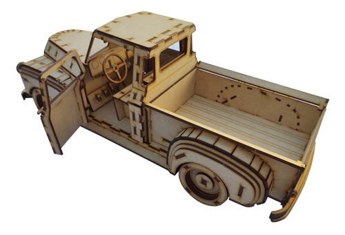 Imagen 3 de 9 de Rompecabezas 3d Camioneta Chevrolet Pickup 1948 Maqueta Flex