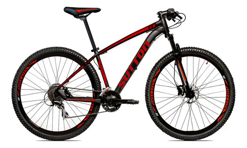 Sutton New Aro 29 19 24v Hidráulico Shimano Altus Pto/verm Cor Preto/Vermelho Tamanho do quadro 19