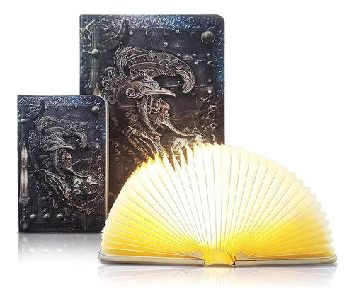 Lámpara De Libro Plegable Retro, Luz Nocturna Led Novedosa,