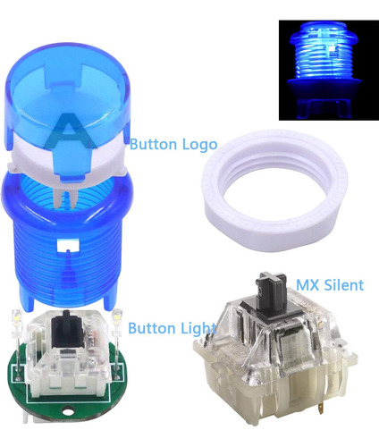 Kit Arcade Game Stick Diy Button Led Cherry Mx Controller