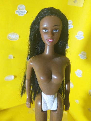 Muñeca Tipo Barbie Afro Americana , Rara, Única, No Mattel (Usado)