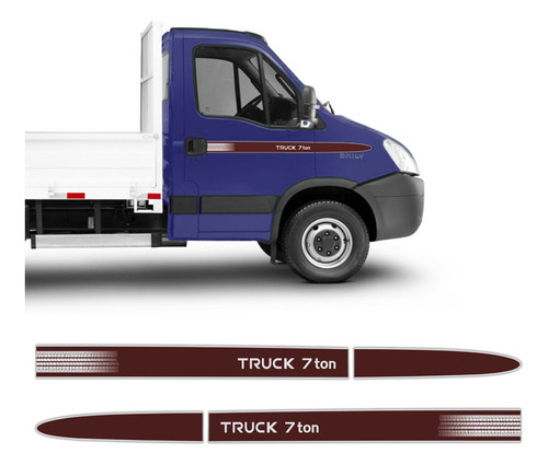 Faixa Iveco Daily 70c17 Truck 7 Ton Refletivo Cabine Simples