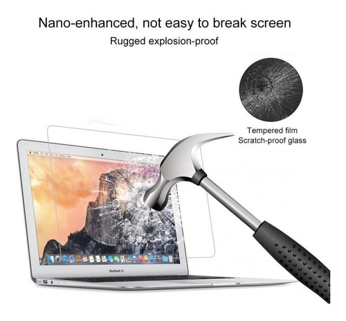 Imagen 3 de 6 de Lamina De Vidrio Templado Para Macbook Pro 13.3 A1278