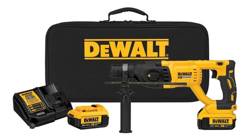 Imagen 3 de 9 de Rotomartillo electroneumático DeWalt DCH133M2 inalámbrico amarillo y negro con 1600W de potencia 110V/220V