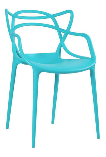 Cadeira Allegra Ana Maria Cozinha Jantar - Azul Tiffany Cor da estrutura da cadeira Azul-Tiffany