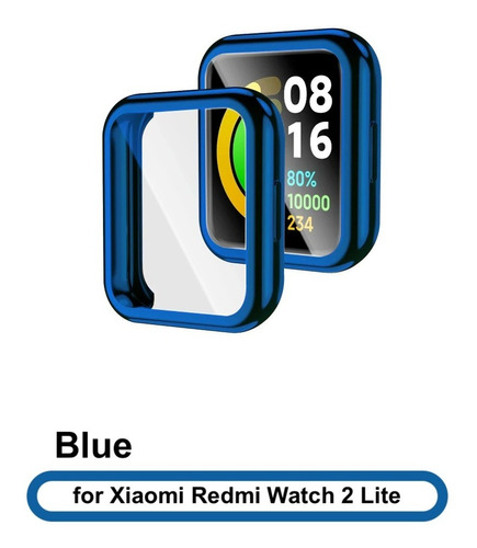 Carcasa De Tpu Para Xiaomi Redmi Watch 2 Lite Chrome Blue