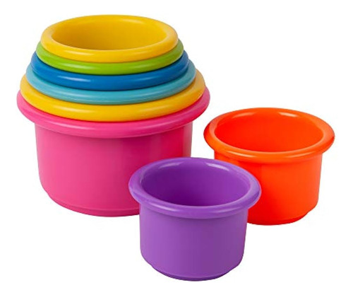 The First Years Stack Up Cup Toys, Varios, 8 Unidades, Paque