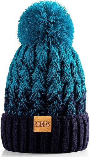 Redess - Gorro De Invierno Con Pompón Para Mujer