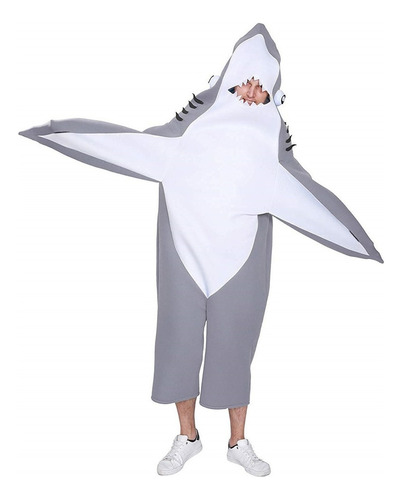 Disfraz De Tiburón Adulto Fiesta De La Mascota Divertido