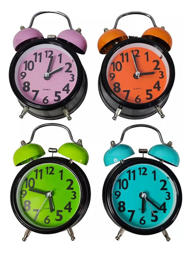 Reloj Despertador Alarma Vintage Escritorio Mesa Noche Luz