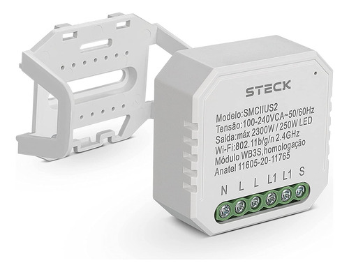 Interruptor Inteligente Caixas 4x2 Compatível Alexa Smarteck