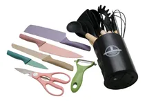 Comprar Utensílios Cozinha Cu002F18 Pçs Silicone Cabo Madeira E Faca