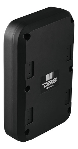 Subwoofer Amplificado Para Automóvil DS18 SQBASSx2 SQBASS Series 7X9 Pulgadas Con Radiador Pasivo de 4X6 Pulgadas 1200 Watts Máximo 230 Watts RMS 2 Ohms Diseño Debajo de Asiento Color Gris Oscuro