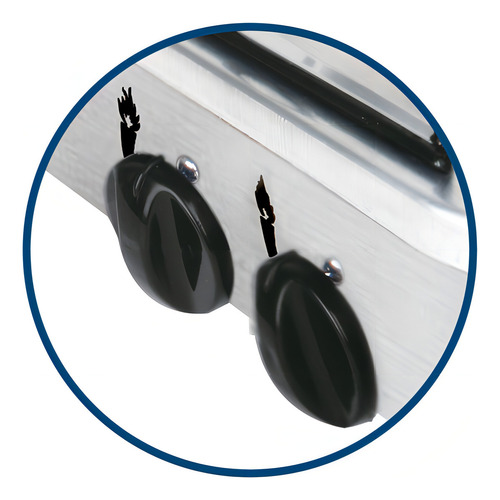 Estufa 4 Quemadores Gas Lp Acero Inoxidable De Mesa 116013