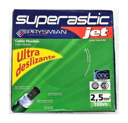 Pack 2 Cable 2.5mm Unipolar Superastic Pirelli Prysmian 100m