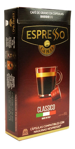 Cápsulas Gold Espresso Classico 10 Un De 5 G