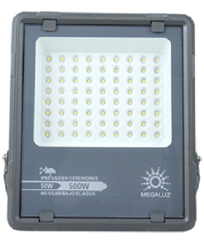 Reflector Led Luminaria 50w/500w 5500lm Uso Exterior Ip65 Color de la carcasa Negro