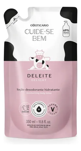 Refil Loção Hidratante Corporal Cuide-se Bem Deleite 350ml O Boticário