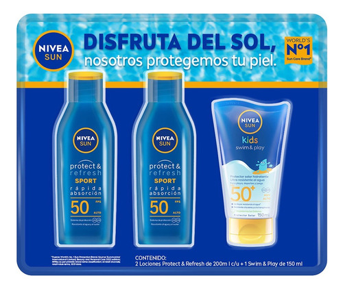 Nivea Sun Sport Bloqueador Solar 3/200ml C/u Fps50