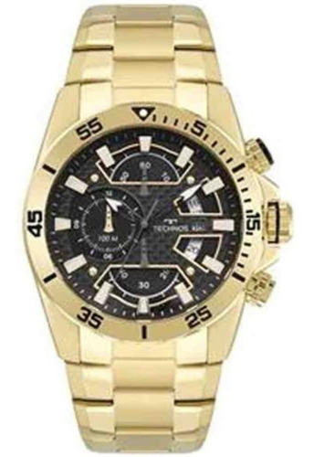 Relógio Masculino Technos Carbon Dourado Pronta