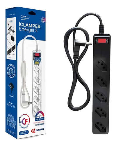 Filtro Linha 10 Amperes 5 Tomadas Bivolt 1270 2200w Disjunto