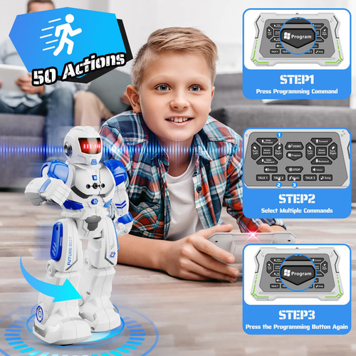 Robot Control Remoto Sonidos Niños Regalo Navidad 3