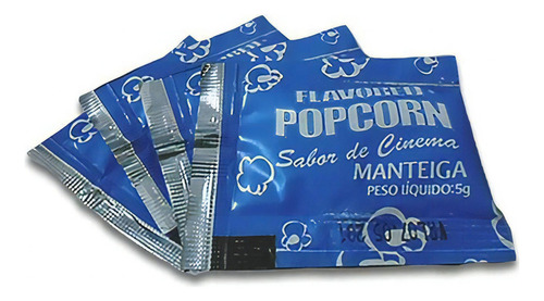 Temperos Popcorn Sachês 5g - Manteiga (100 Unidades