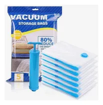 Comprar Set X5 Bolsas Al Vacio Bolsas Para Guardar Ropa Ahorra Espacio Acolchado Ideal Para Valija Viajes + 1 Bomba Manual Bolsas Compresion Para Aspiradora Levys Bazar 3 Tamaños