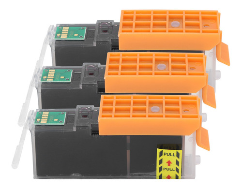 Imagen 3 de 10 de Cartucho De Impresora 3pcs Tinta Negro Plástico Pgi-870 Para