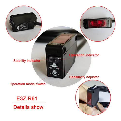 Iksace E3z-r61 Sensor De Haz Fotoeléctrico Para Interiores.