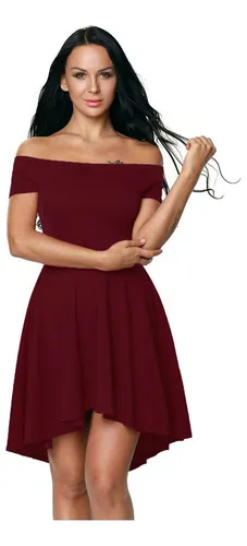 Vestidos cortos bordo sales