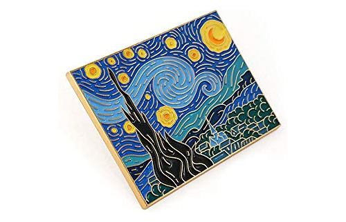 Pin De Solapa Esmaltado Con La Noche Estrellada De Van Gogh