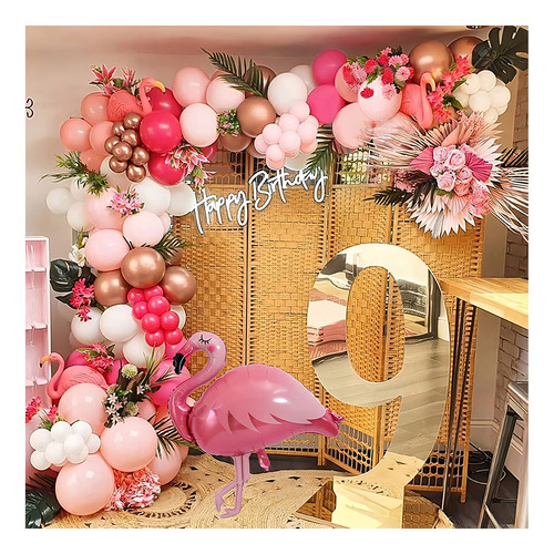 Globos papel de aluminio Beautifull Regalos Globos largo Mediano Flamenco Bird - 99 packs de 99 unidades
