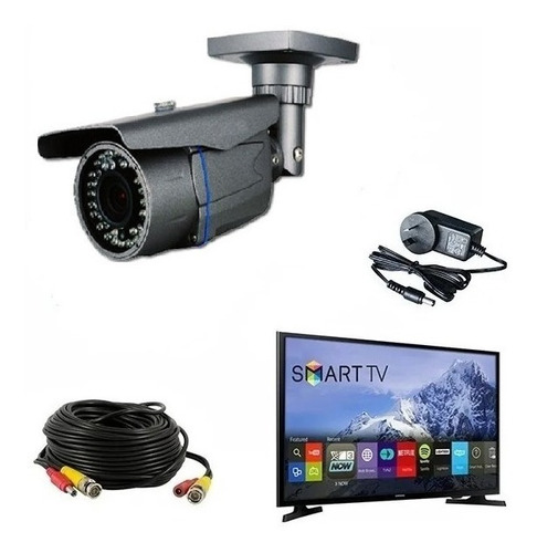 Kit Seguridad Camara Infrarroja Listo P/ Conectar A Tv O Dvr