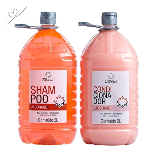 Kit 1 Shampoo + 1 Condicionador Jaborandi 2l Brilho E Maciez