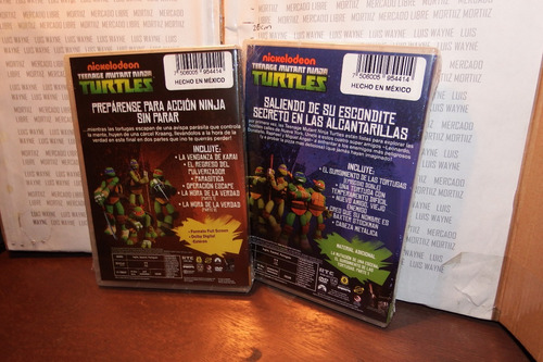 Pack 2 Dvd Turtles Mutant Ninja Nickelodeon Tortugas Ninja (Usado)