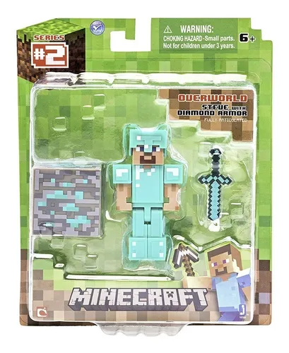 Figura Minecraft Armadura Diamond Steve - Blakhelmet E